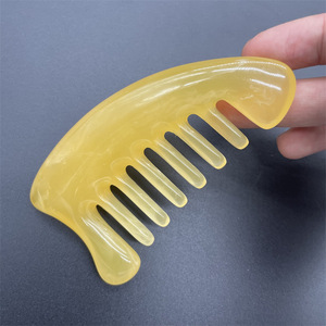 Venta al por mayor de fábrica, peine de cuerno de cera de abejas de resina, peine de masaje, cabeza de raspado de ocho dientes, alivio de la picazón, certificado CE - Product Image 5