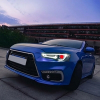 Phares LED 12V modifiés pour Mitsubishi Lancer EX 2008-2016, design Demon-Eye avec 4600LM et 5600K