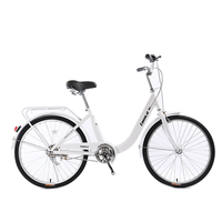 Vélo de ville pour femmes à prix avantageux, pour adultes, 24'' 26'', simple vitesse, avec fourche et jantes en alliage d'aluminium et matériaux écologiques