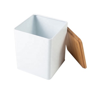 Set di 3 Barattoli da Cucina in Metallo con Coperchio in Bambù, <span class=keywords><strong>Contenitori</strong></span> Ecologici per Caffè, <span class=keywords><strong>Zucchero</strong></span> <span class=keywords><strong>e</strong></span> Tè - Product Image 4