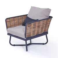 Brown Günstige Patio Wicker Konversation Einstellung Couch Loves eat Möbel Outdoor Garten Rattan Aluminium Schnitts ofa Set