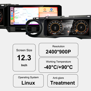 หน้าจอแสดงผล LCD Navihua พร้อมวิทยุติดรถยนต์ระบบ Android แบบมัลติมีเดีย จอคู่ สำหรับรถจี๊ปแรงเลอร์ JL ปี 2019-2023 มาตรวัดความเร็วอัตโนมัติ - Product Image 2