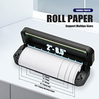 Printer Thermal Nirkabel Portabel 203DPI Ukuran A4/Letter Kompatibel dengan Ponsel Laptop Kertas Biasa Printer Mobile Stok Tersedia