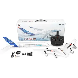 WL mainan XK A120 A380 pesawat mainan keren, pesawat RC 3 Channel dengan 2.4ghz