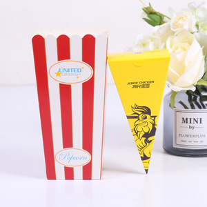 Boîte alimentaire OEM pour petites entreprises, pour pop-corn et plats chauds, biodégradable, portable, réutilisable, en carton ivoire vintage - Product Image 3