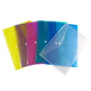 Multi Kleuren 18c A4 Transparant <span class=keywords><strong>Plastic</strong></span> Doorzichtige Kantoormap Conferentiekaartje Tas Knopzak Snap Type Student Pp <span class=keywords><strong>Document</strong></span> Tas - Product Image 1