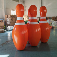 Jouet de jeu de bowling humain gonflable en plastique pour le plaisir et le divertissement unisexe 1 pièce