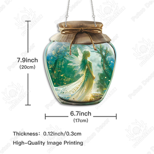 Encantadores encantos Seaside Serenity Bottle Acrílico Placa de pared Signo Poción mística Hada Jardín Sala de estar Decoración para el hogar - Product Image 2
