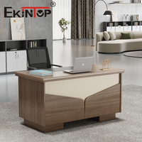 Ekintop Bureau de Direction en Bois, Tables de Lecture, Réception, Mobilier de Bureau à Domicile, Petits Bureaux avec Tiroirs