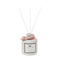 Bouteille de diffuseur en verre de luxe de cinq couleurs mates avec la boîte Bouteille ronde de diffuseur de roseau avec la boîte