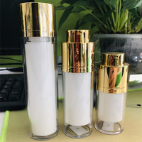 Flacons pompe cosmétiques de luxe ronds et carrés sans air de 15 ml, 30 ml, 50 ml – Flacons cosmétiques en plastique sans air