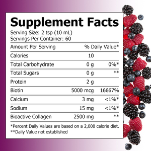 Collagène Biotine Liquide Oral Personnalisable en Usine avec Biotine Calcium Collagène Bioactif pour des Cheveux, des Ongles et une Peau plus Épais - Product Image 2