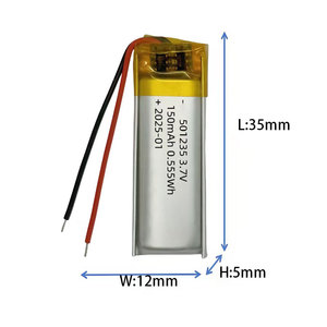501235 3.7V 150mAh Lityum Polimer Pil Akıllı Gözlük Kulaklık için Küçük Şarj Edilebilir Pil - Product Image 2
