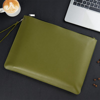 Carpeta de Documentos de Cuero PU YY, Bolsa con Cierre, Portafolios Impermeable, Organizador con Bolsillos con Cierre para Regalos