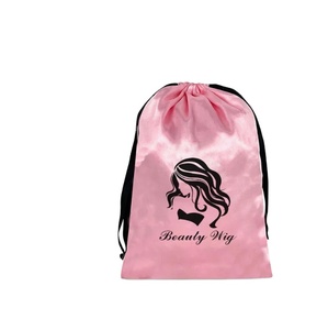 Custom Logo Silk Satin <b>Drawstring</b> Gift <b>Bags</b> Hair Jewelry <b>Makeup</b> <b>Drawstring</b> Packaging Pouch Satin <b>Bag</b> for Clothes - Product Image 1