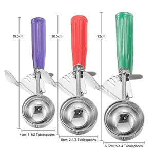 Cookie Scoop Cookie Scoop Sets 3 PCS Ice Cream Scoops Trigger Include Large Medium Small Size Cookie Scoop Polishing St