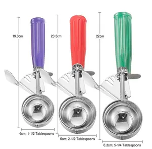 Cookie Scoop Set, 3 PCS Ice Cream Scoops Trigger enthalten große mittelgroße kleine Cookie Scoop, Polish ing St