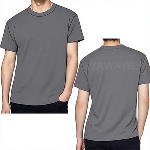 Camiseta de Algodón Azul Marino para Hombre, Manga Corta, Cuello en V, Corte Regular, Color Sólido, Estampado Personalizado, Ropa Casual, Diseño con Logotipo Frontal, Transpirable - Product Image 2