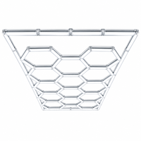 Lampe de travail LED modulaire en forme de grille hexagonale, lampe de plafond, IP66, étanche, à intensité variable, pour salon de beauté, entrepôt et atelier