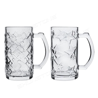 Shunstone personnalisé créatif 390ml cristal bière verre tasse avec poignée personnalisé boire dégustation tasse pour les fêtes de restaurant