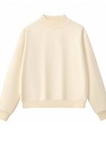 Pull ample à col montant pour femme, coupe décontractée, doux et décontracté pour tous les jours