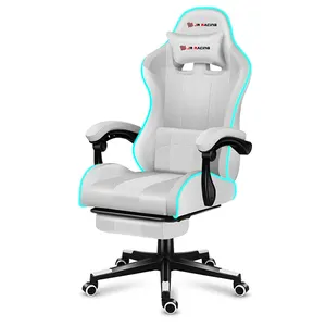 High Quality RGB Silla Gamer Racing Computer Chair LED Gaming Chair White Gamers Seat For Gamer