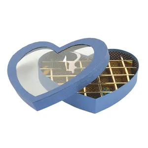 दिल के आकार का खाली मिठाई बक्से उपहार कागज पैकेजिंग बॉक्स चॉकलेट बक्से