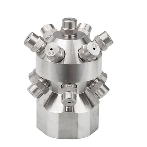 360 độ đa đầu đầy đủ hình nón phun nước thẳng làm sạch Vòi phun đa đầu cố định làm sạch vòi phun - Product Image 1