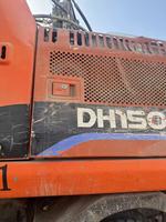 Excavatrice sur pneus Doosan DH150w-7 d'occasion, modèle 2021, 15 tonnes, bon état esthétique, moteur, boîte de vitesses, pompe, roulement – Prix avantageux