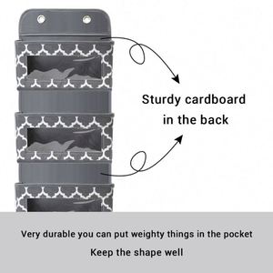 Over Door Hanging Organizer, Wall Mount Storage, Clear Window and PVC Pocket for Storage Cosmetics, Stationery, Sundries - Product Image 2