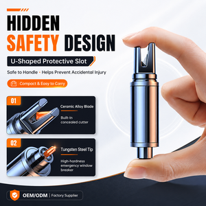 Martillo de Seguridad Ligero para Auto, Rompe Cristales, Cortador de Cinturón de Seguridad, Herramienta de Emergencia para Kit de Seguridad Vial - Product Image 2