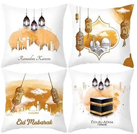 Ramadan Decoraties Kussensloop Sierkussen Gevallen Eid Mubarak Gift Islam Kussenhoes Thuis Party Decorations
