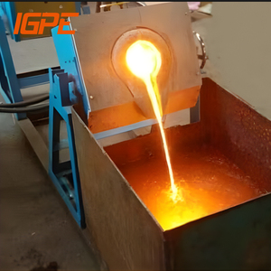 Horno de fusión por inducción de tipo basculante de 10-50kg, calentador de inducción de fundición rápida para Taller de chatarra de oro y plata - Product Image 3