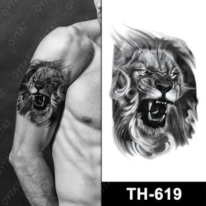 Autocollant de <span class=keywords><strong>tatouage</strong></span> temporaire pour le corps, le <span class=keywords><strong>bras</strong></span>, le poignet, motif <span class=keywords><strong>lion</strong></span>, transfert d'eau - Product Image 3