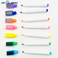 Zeamor Marqueur humide effaçable promotionnel avec logo personnalisé Essuyer à sec Pointe fine Stylo tableau blanc magnétique
