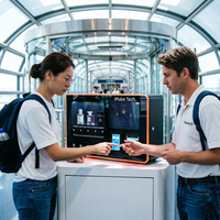 Distributeur automatique de paiement sans espèces avec SDK, écran tactile, code QR et options de paiement multiples