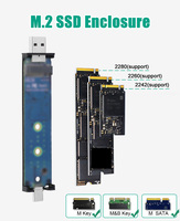 Boîtier SSD NVME à haut taux de transfert pour SATA vers USB-C M2 Capacité de 2 To pour 2230/2242/2260/2280 en stock