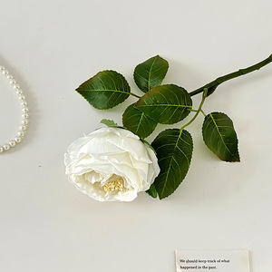 Elegant 45cm Real Touch Silk Rose Handmade <b>Artificial</b> <b>Flower</b> for Home Garden & Party Floral Decoration Made of Cloth - Product Image 5