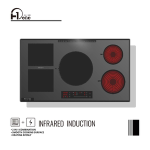 Commandes à activation tactile, plaque de cuisson hybride 90 cm, cuisinière électrique encastrable 36 pouces, cuisinière à induction infrarouge intelligente - Product Image 2