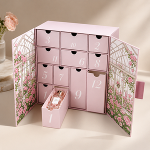 Calendrier de l'<span class=keywords><strong>Avent</strong></span> Beauté Personnalisé 24 Jours – Boîtes Rigides pour Soins de la Peau & Maquillage – Carton Écologique Imprimé UV – Cadeau de Noël Tiroir - Product Image 1