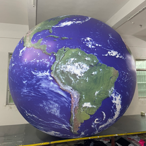 Globe terrestre géant gonflable en PVC, <span class=keywords><strong>7</strong></span> couleurs LED, durable, étanche, avec ventilateur intégré, représentant les planètes Soleil, Jupiter, Saturne, Terre, Uranus - Product Image 5