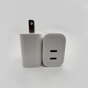 Cargador de Pared PD de 25 W con Doble Puerto Tipo C, Enchufe Estadounidense, Adaptador de Carga Rápida para iPhone, para Teléfono Móvil <span class=keywords><strong>Samsung</strong></span>, Juego de Cables de Cargador - Product Image 6