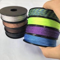 Cordon micro-paracorde artisanal de 125 pieds, 20 couleurs, 1 mm, en nylon tressé, cordon de perlage, mini-cordon en polyester tressé pour bijoux DIY