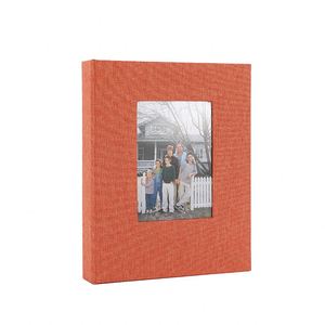 <span class=keywords><strong>Album</strong></span> Fotografico in Tessuto <span class=keywords><strong>di</strong></span> Lino da 6 Pollici con Finestra per Inserti Polaroid, Copertina in PVC, Rilegatura a Spirale, Pagine Interne Fai-da-Te per Archiviazione - Product Image 6