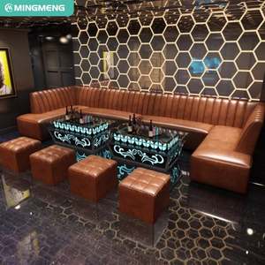 โต๊ะโซฟารูปตัว L สำหรับกลางคืนเฟอร์นิเจอร์ห้องคาราโอเกะบาร์ทันสมัยเชิงพาณิชย์ทรงรูปตัวตัว L สำหรับร้านอาหารคาเฟ่บาร์โซฟาที่นั่งโซฟา - Product Image 5