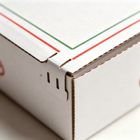 Boîte à pizza rigide en carton ondulé biodégradable, finition mate, impression personnalisée, qualité alimentaire, pour pizzeria, à emporter et livraison