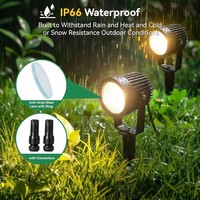 Venta al por mayor de fábrica: Lámpara LED de jardín de 7W de aluminio fundido a presión, 12-24V AC/DC, IP66, impermeable, para proyectos de paisajismo y árboles.