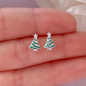 E4319 Juego de pendientes de estrella de oro blanco, lindos, unisex, regalo, joyería - Product Image 3