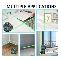 Niveau laser vert à 360 degrés avec trépied, auto-nivelant, laser à lignes croisées pour la construction et la rénovation de la maison, utilisation intérieure et extérieure