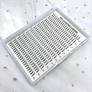 Extensions <span class=keywords><strong>de</strong></span> cils en grappe naturelles et effilées, DIY, avec bande invisible fine - Product Image 6